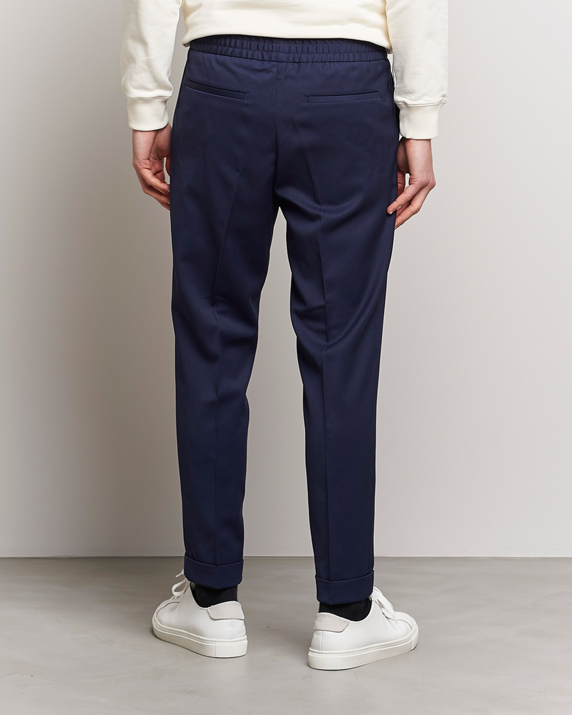 New Look linen cropped trouser in navy  ASOS