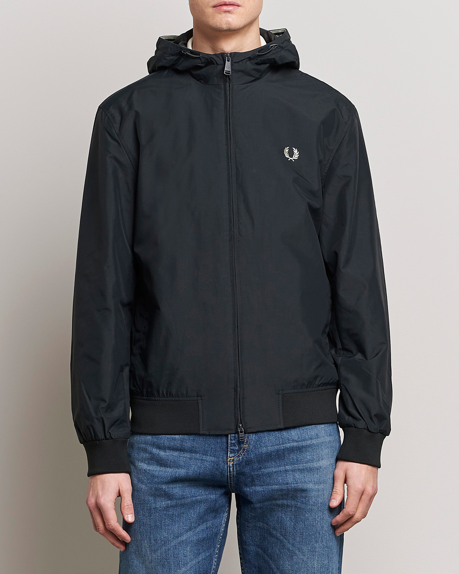 Fred Perry Hooded Brentham Jacket Night Green at CareOfCarl.com