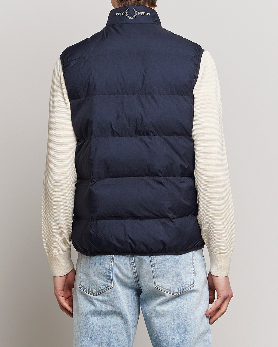 Fred Perry Insulated Gilet Vest Navy at CareOfCarl.com