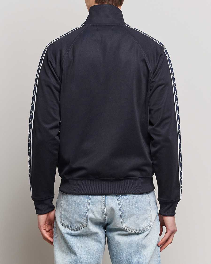 Fred Perry Taped Track Jacket Navy/White at CareOfCarl.com