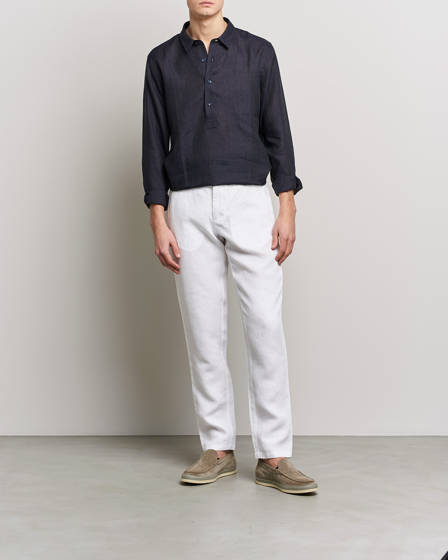 Orlebar Brown | Conch Pink Cotton-Linen Trousers