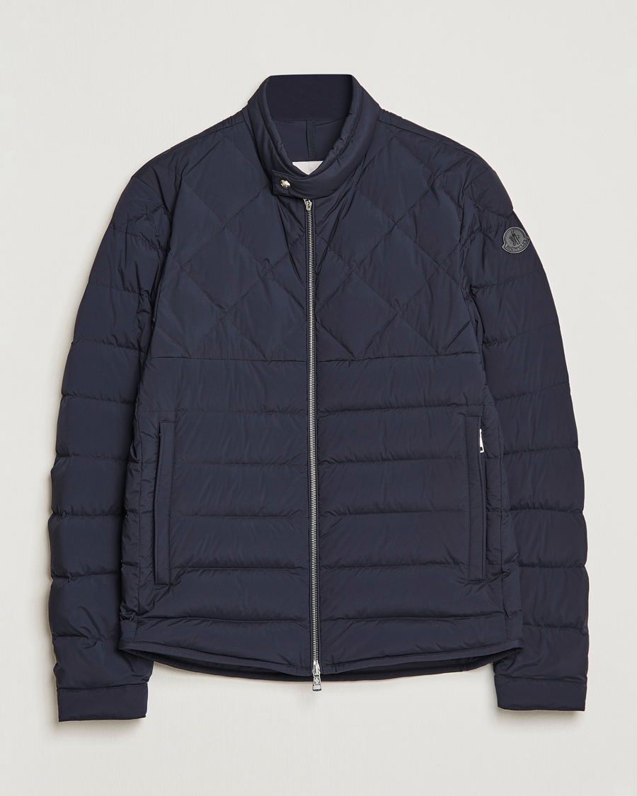 Moncler Choquart Biker Jacket Navy at CareOfCarl.com