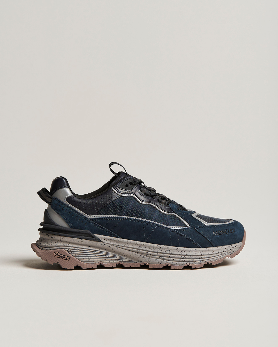 Moncler Lite Runner Sneakers Navy At CareOfCarl.com