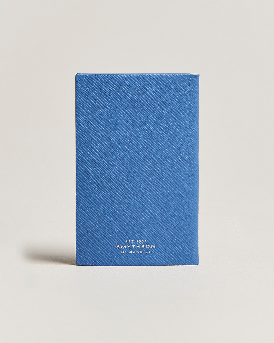 Smythson Inspirations And Ideas Panama Notebook in Nile Blue