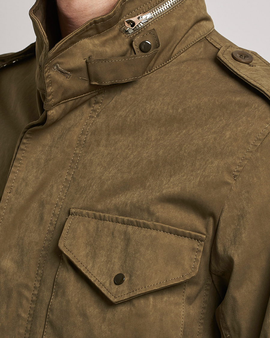 Ten c 9 oz OJJ Piece Dyed Short Field Jacket Olive at CareOfCarl.com