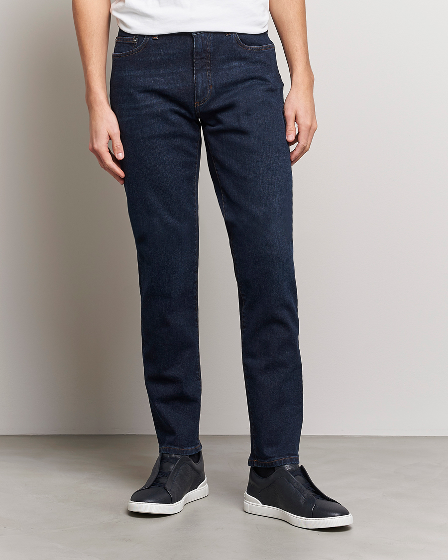 Zegna 5-Pocket Denim Pants Dark Rinse at CareOfCarl.com