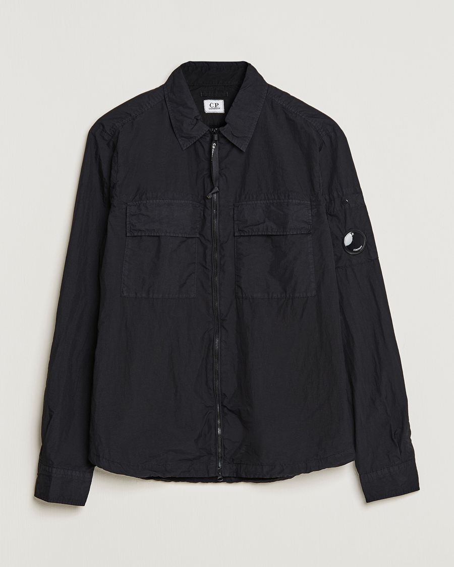 C.P. Company Taylon L Nylon Zip Shirt Jacket Black at CareOfCarl.com