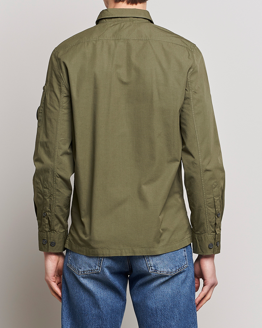 C.P. Company Cotton Rip Stop Overshirt Green at CareOfCarl.com