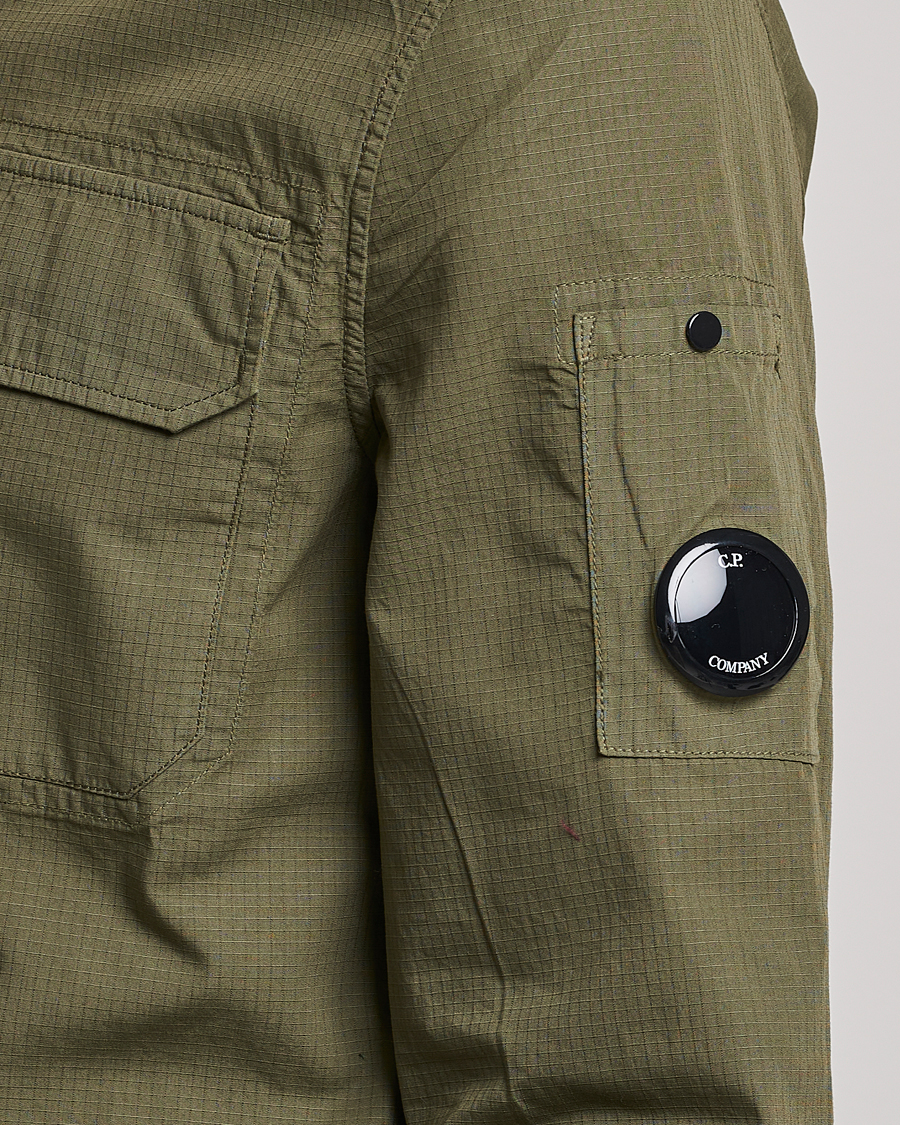 C.P. Company Cotton Rip Stop Overshirt Green at CareOfCarl.com