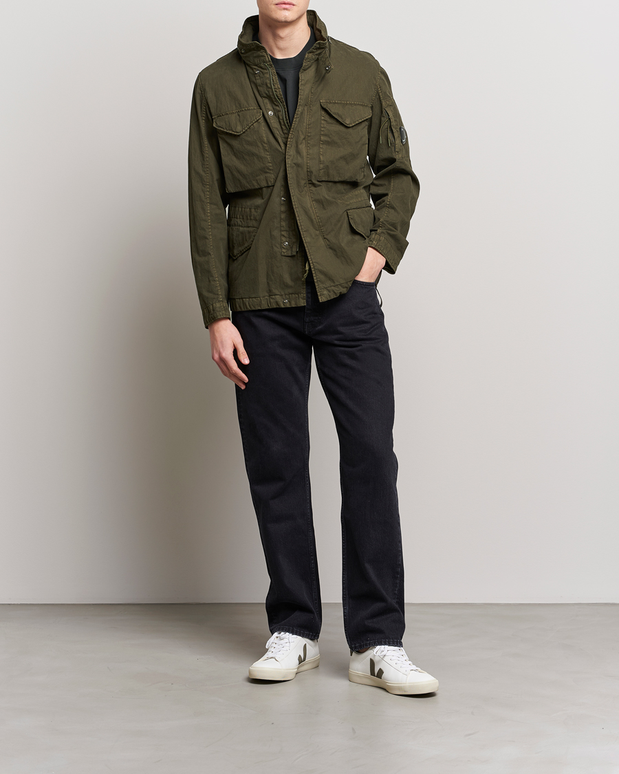 C.P. Company 50 Fili GUM Cotton Field Jacket Olive at CareOfCarl