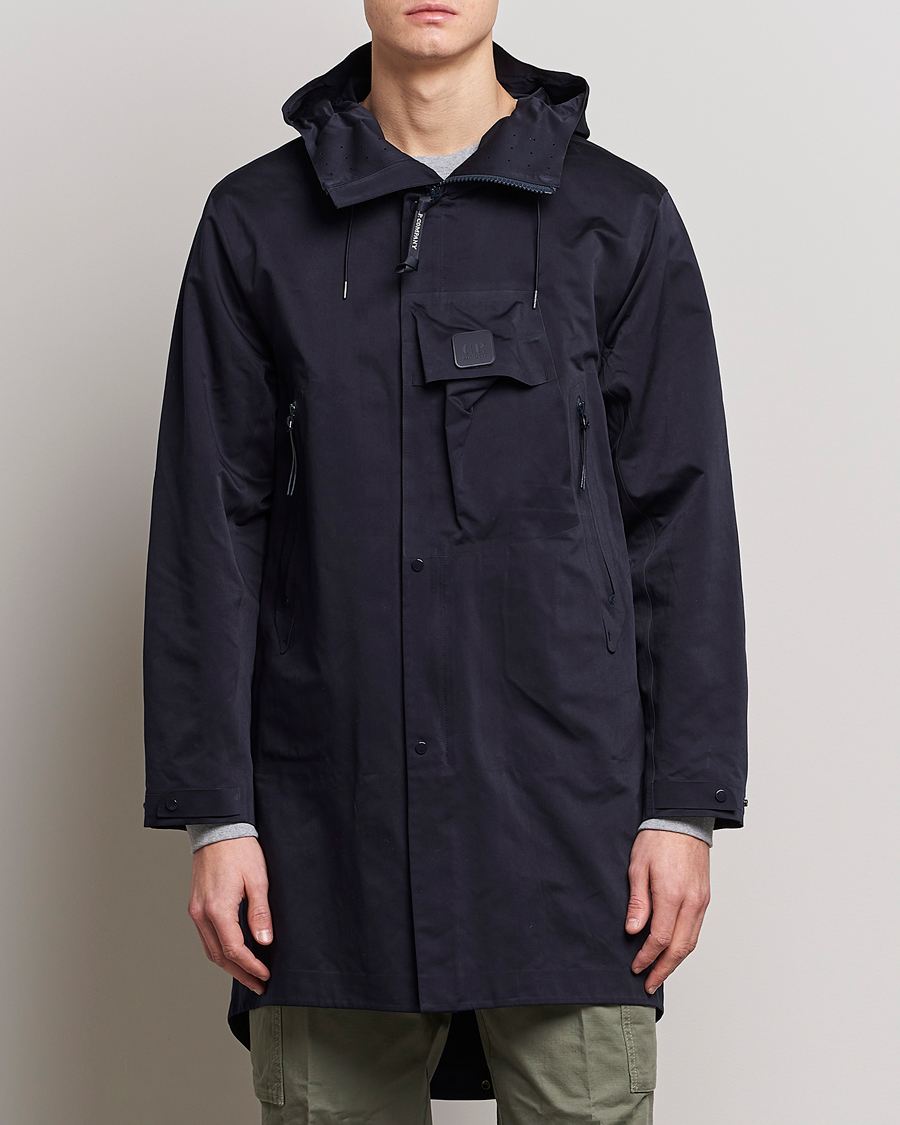 C.P. Company Metropolis A.A.C. Water resistant Long Jacket Navy at