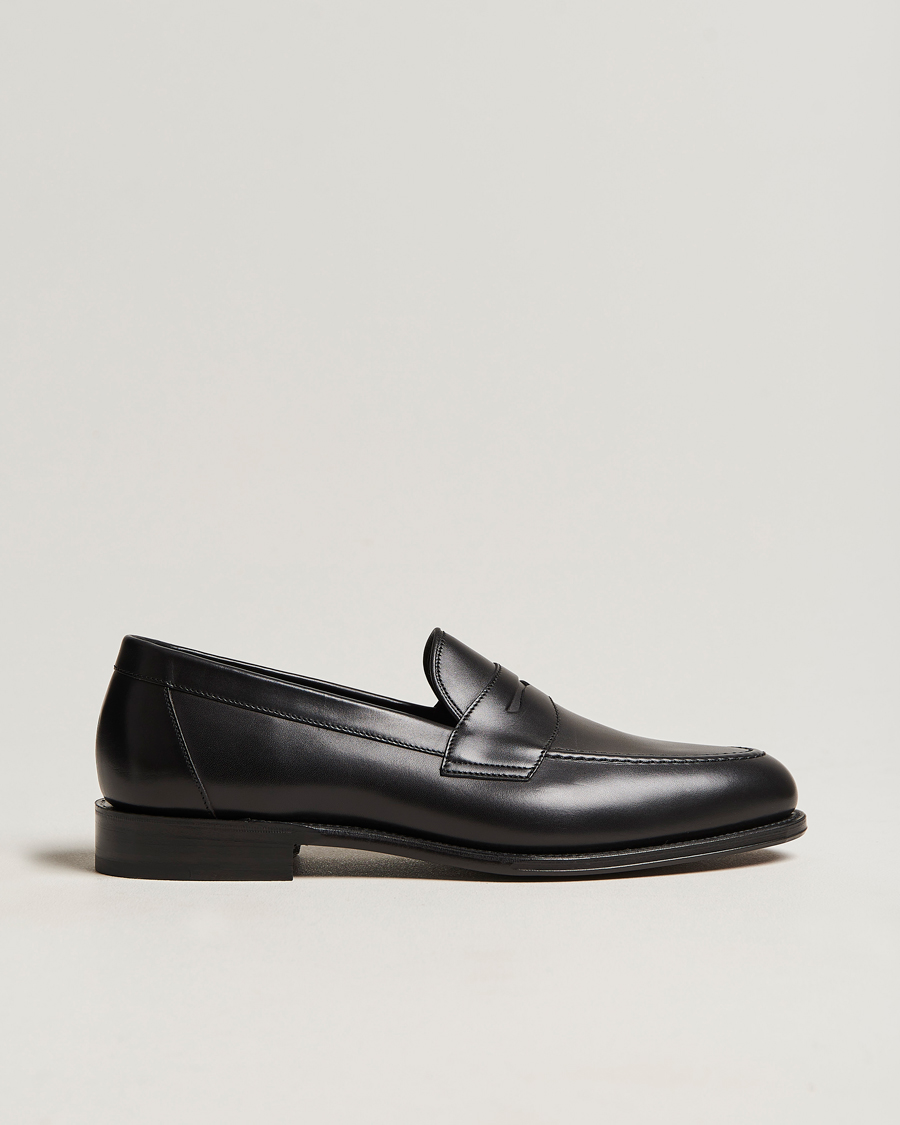 Loake 1880 Hornbeam Eco Penny Loafer Black Calf at CareOfCarl.com