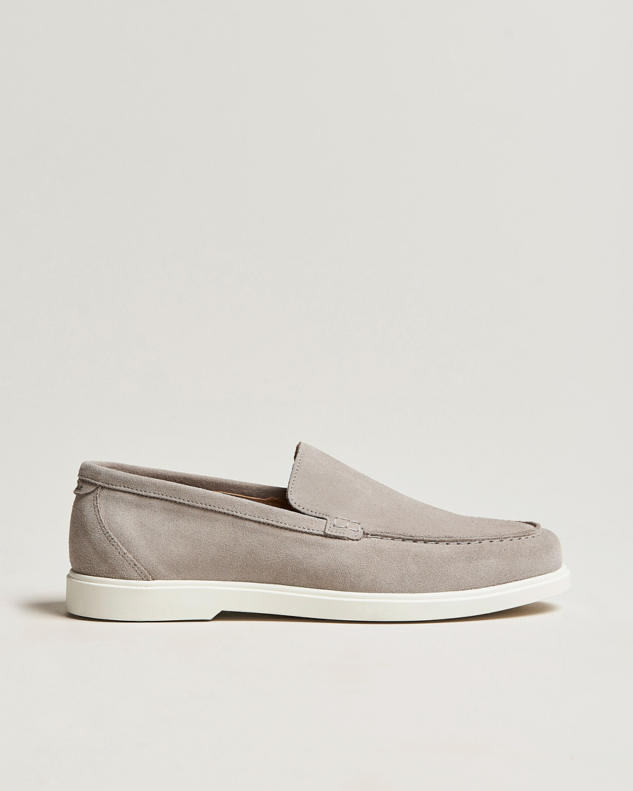 stone suede loafers