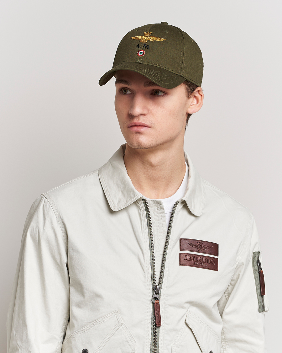 Aeronautica Militare Cotton Baseball Cap Green at CareOfCarl