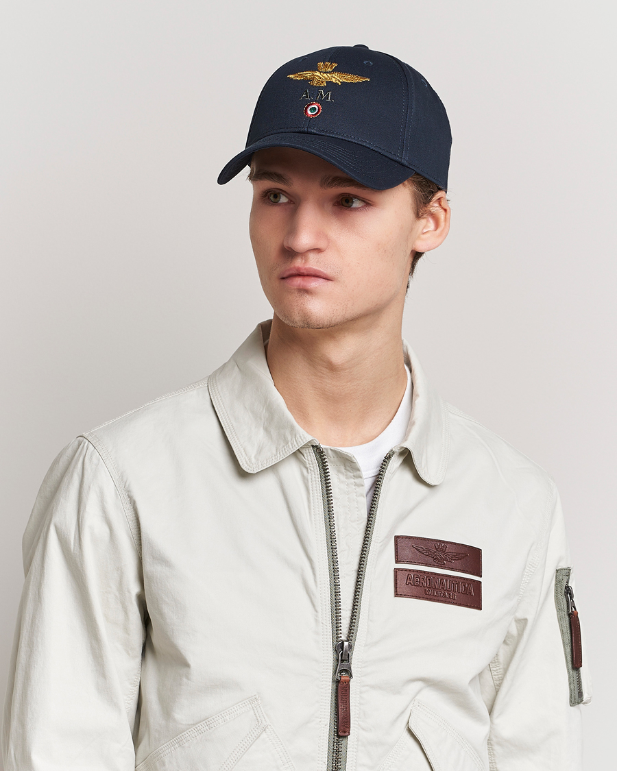 Aeronautica Militare Cotton Baseball Cap Navy at CareOfCarl