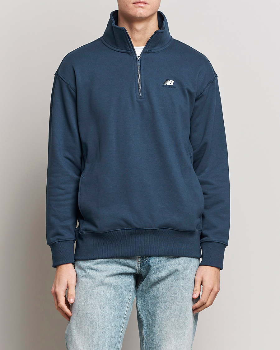 New Balance Athletics 90s 1 4 Zip Sweater Navy at CareOfCarl