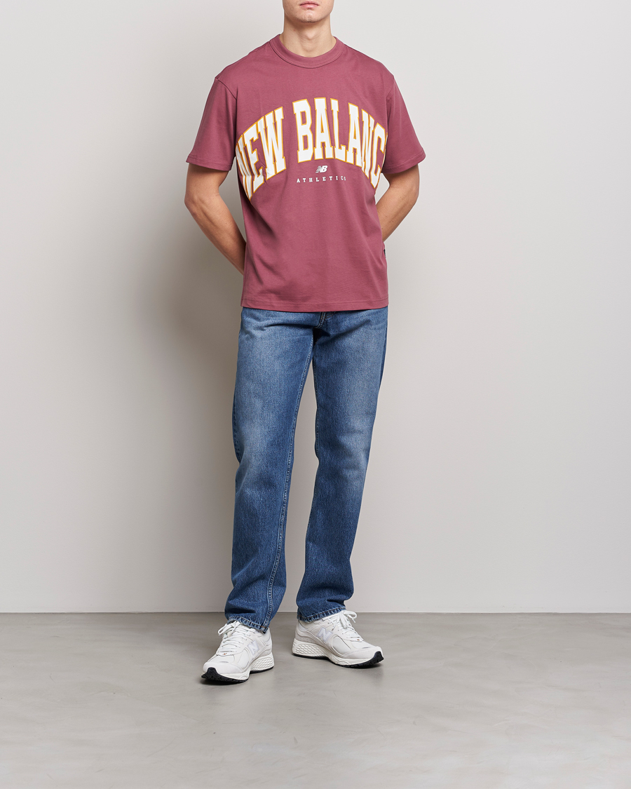 Burgundy new cheap balance shirt