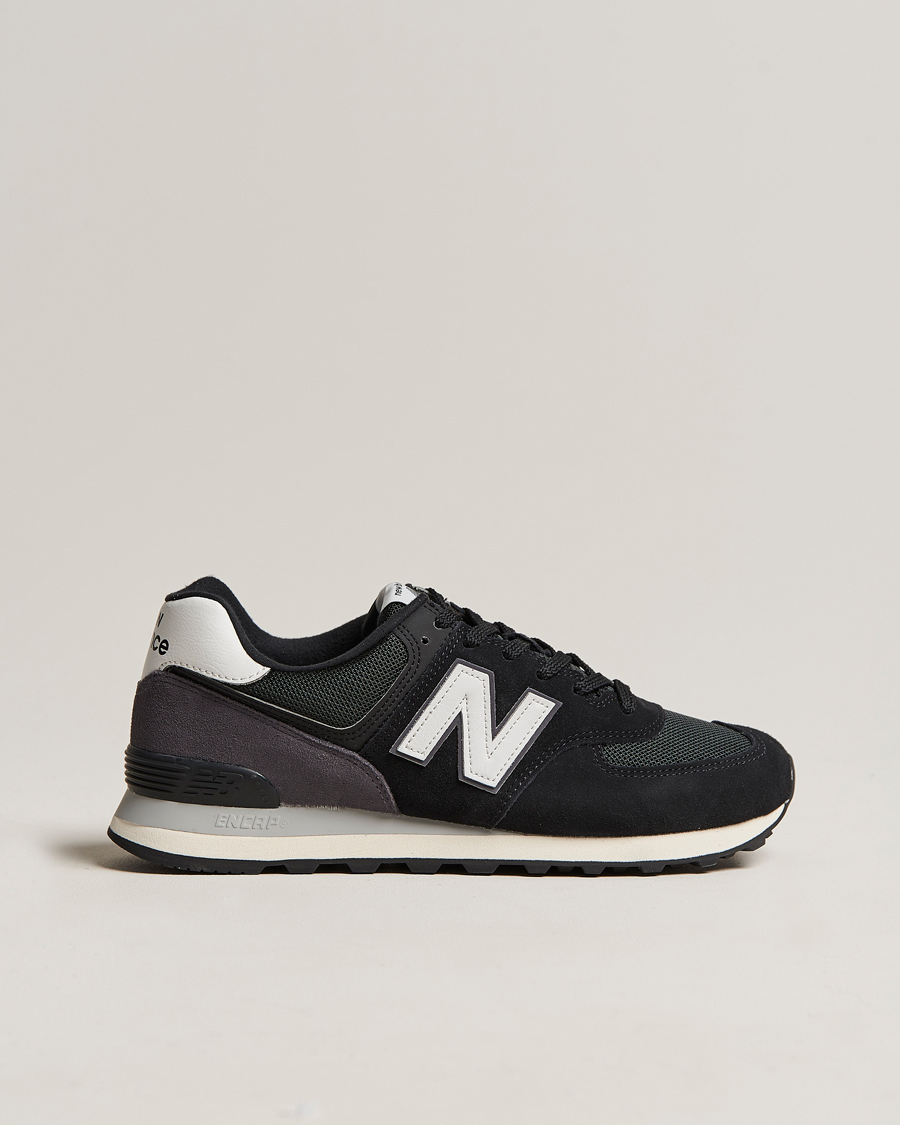 spørge T motor New Balance 574 Sneakers Black/White at CareOfCarl.com