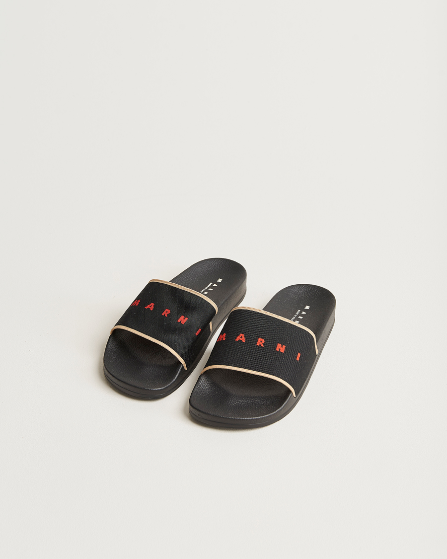 MARNI Black Padded Logo online Slides