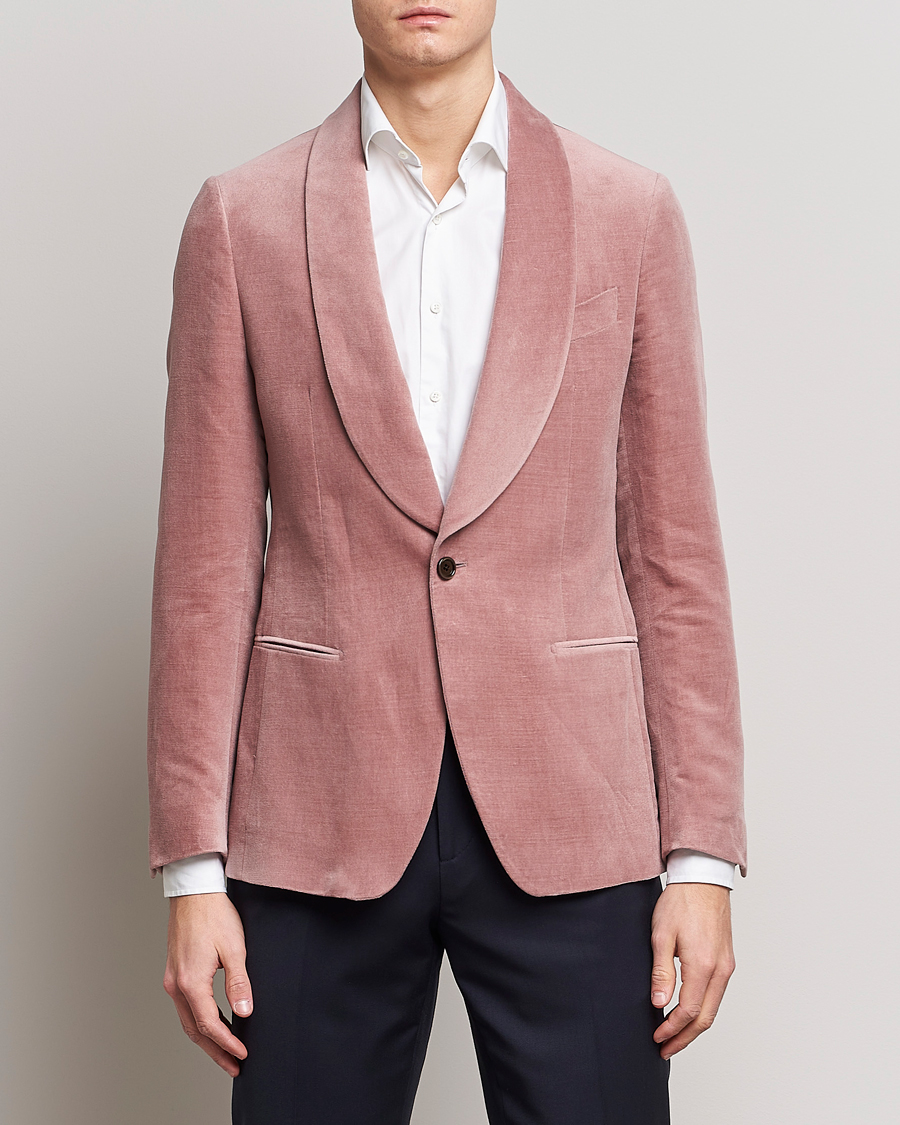 Lardini Summer Velvet Dinner Jacket Soft Pink at CareOfCarl