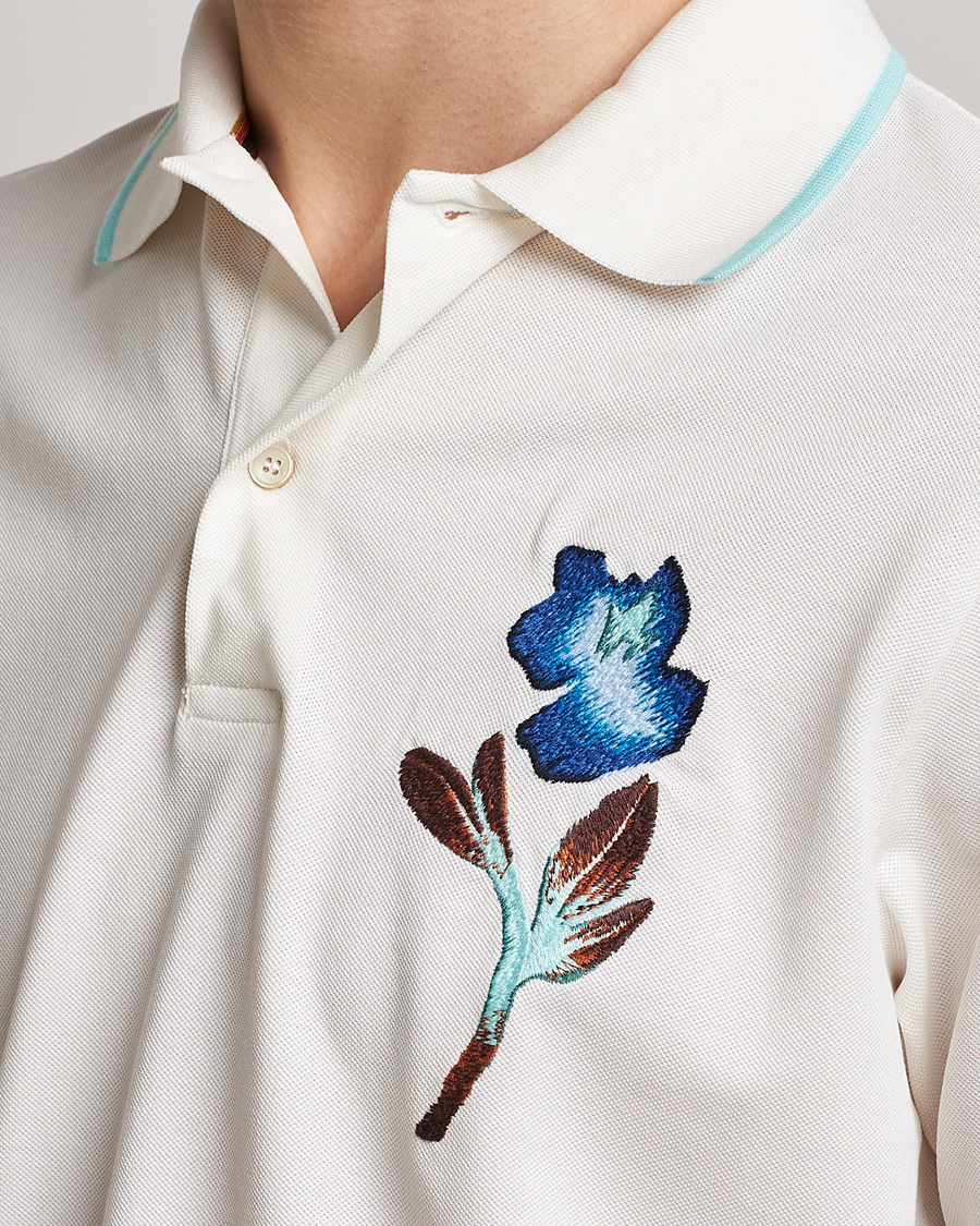 Paul Smith Floral Polo White at CareOfCarl.com