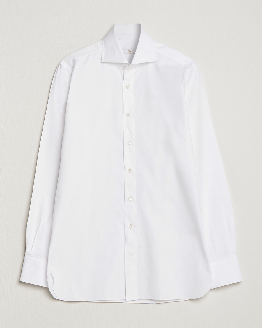 100Hands Gold Line Cotton Twill Cut Away Shirt White at CareOfCarl.com