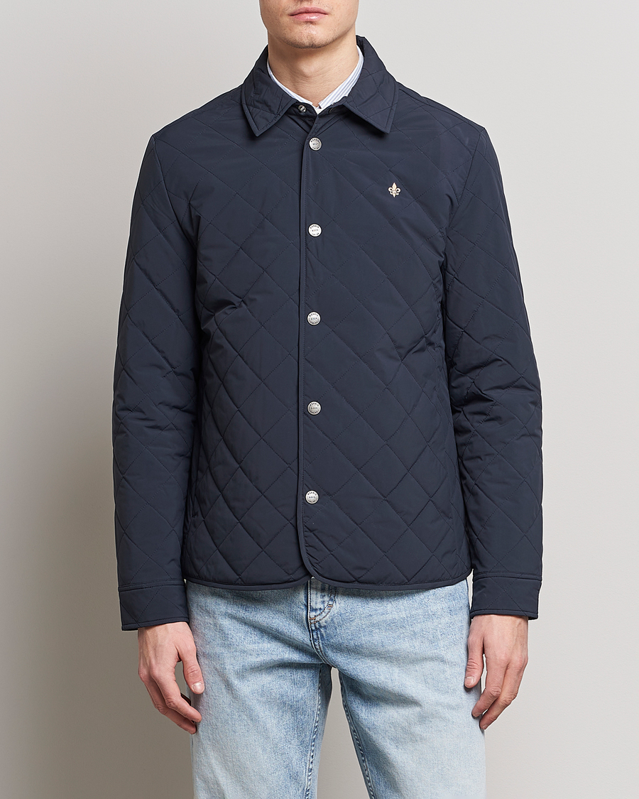 Morris Dunham Quilted Jacket Old blue at CareOfCarl