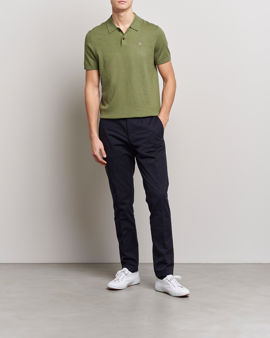 Green polo 2025 black pants