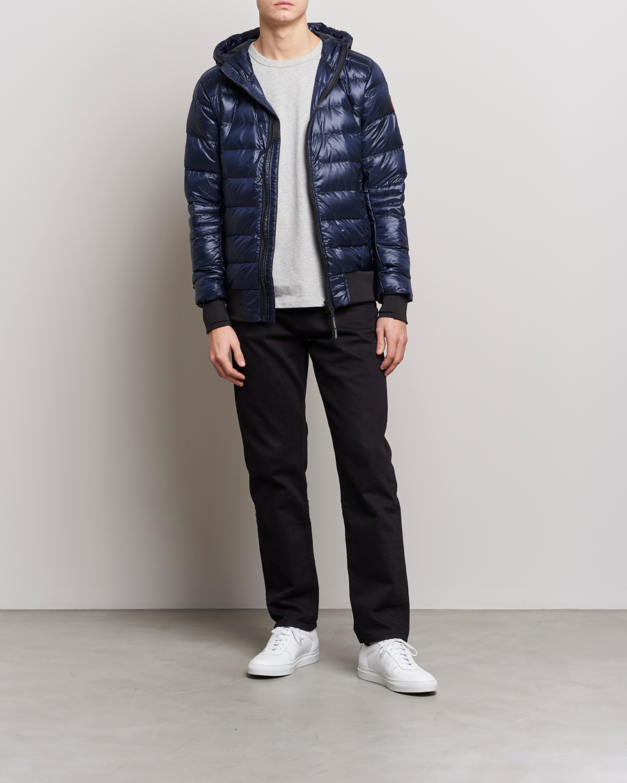 Navy blue canada goose bomber on sale