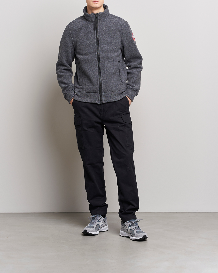 Mens grey fleece on sale jacket