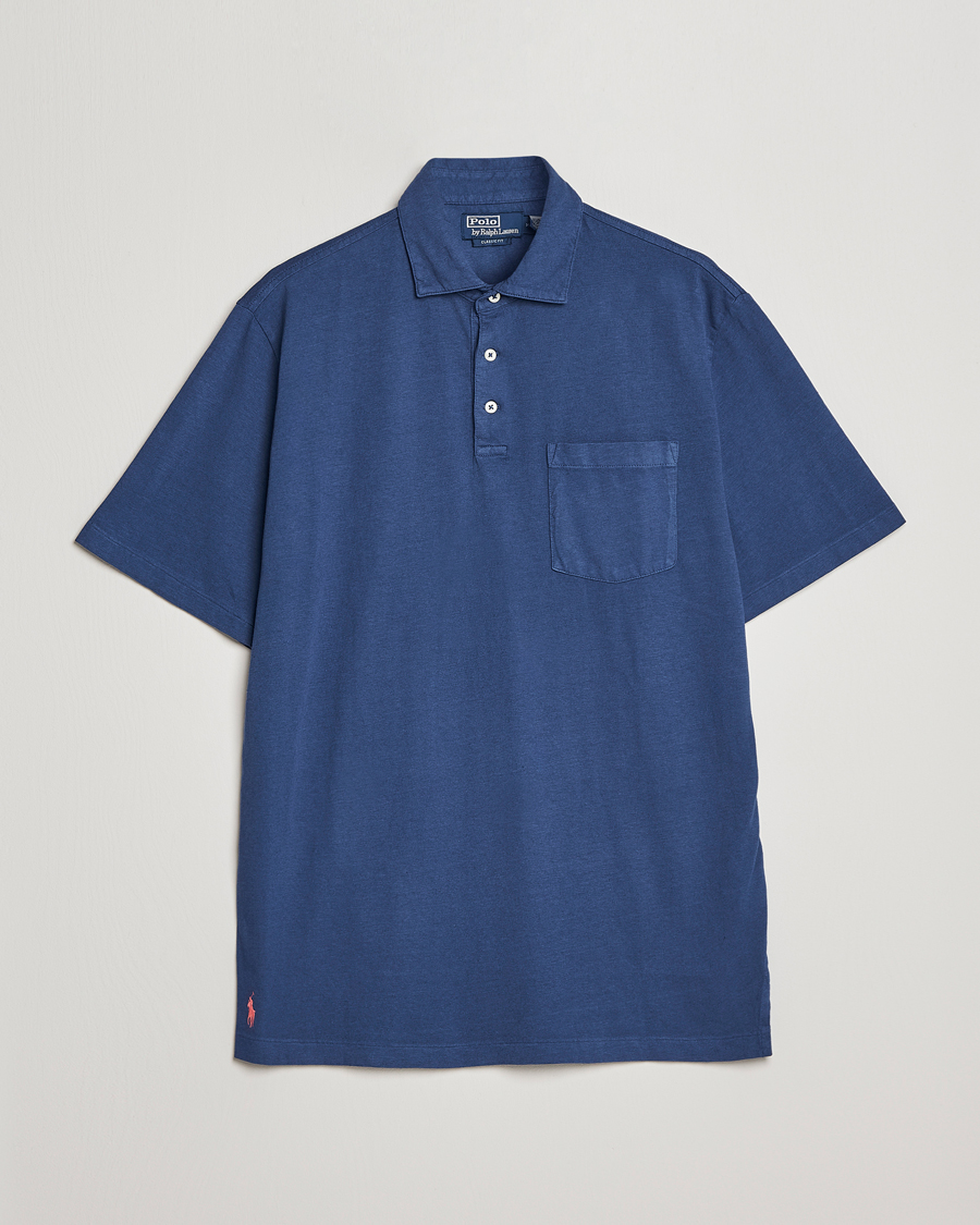 Polo Ralph Lauren Cotton/Linen Polo Light Navy at CareOfCarl.com