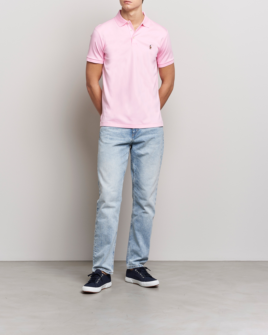 Polo Ralph Lauren Luxury Pima Cotton Polo Carmel Pink at CareOfCarl