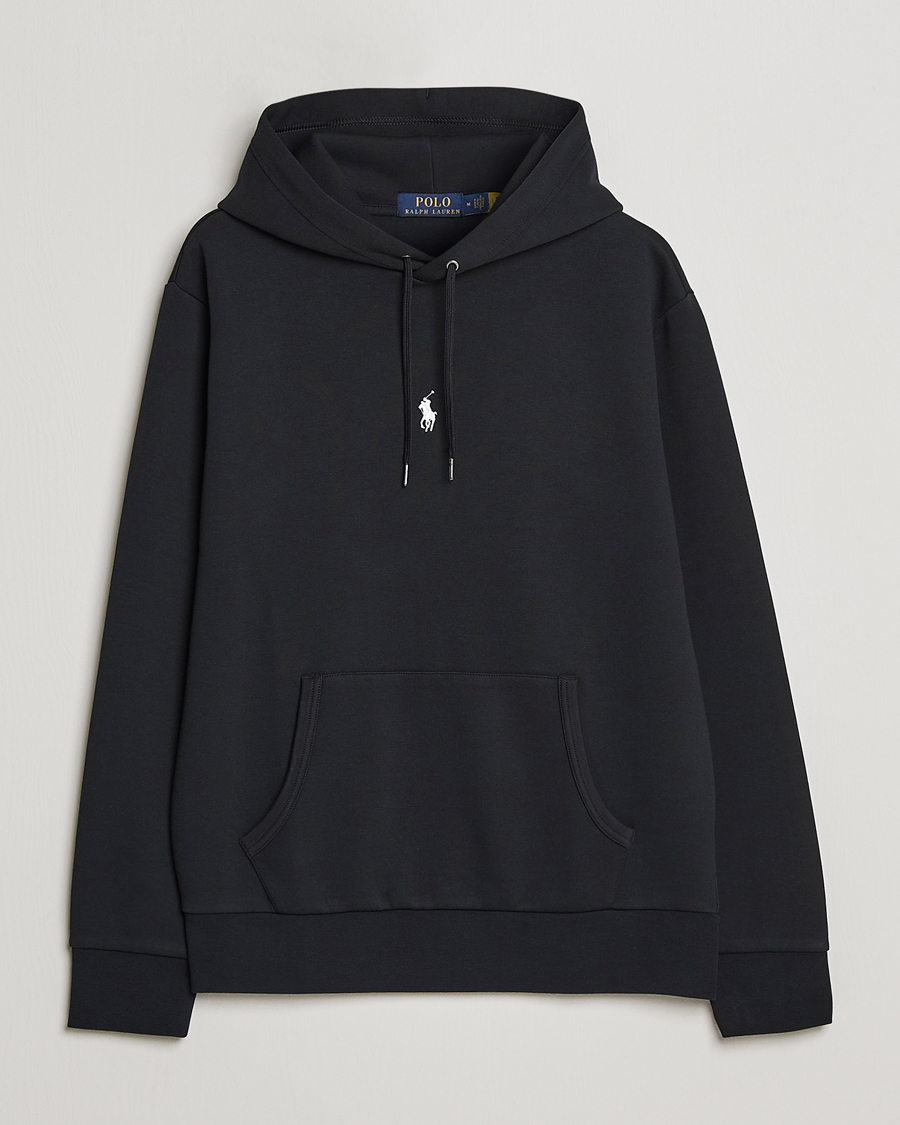 Polo Ralph Lauren Double Knit Center Logo Hoodie Black at CareOfCarl