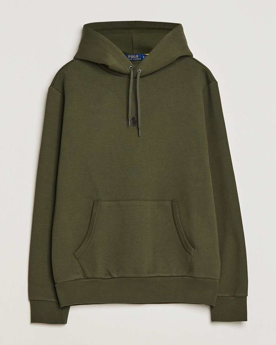 Polo Ralph Lauren Double Knit Center Logo Hoodie Company Olive at CareOfCar