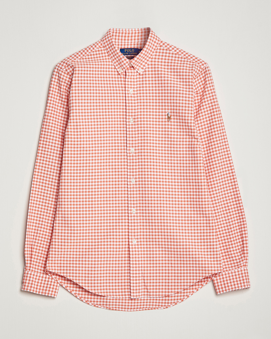 Polo Ralph Lauren Button Down Checked Shirt in Orange for Men