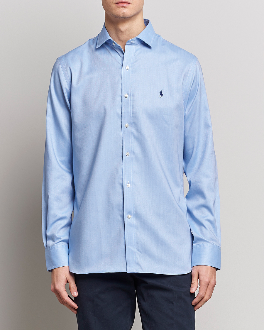 Polo Ralph Lauren Slim Fit Dress Shirt Blue at CareOfCarl