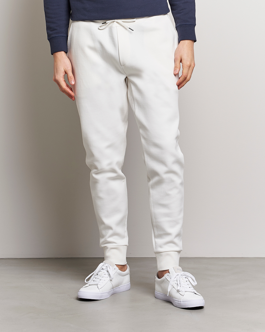 white polo sweatpants