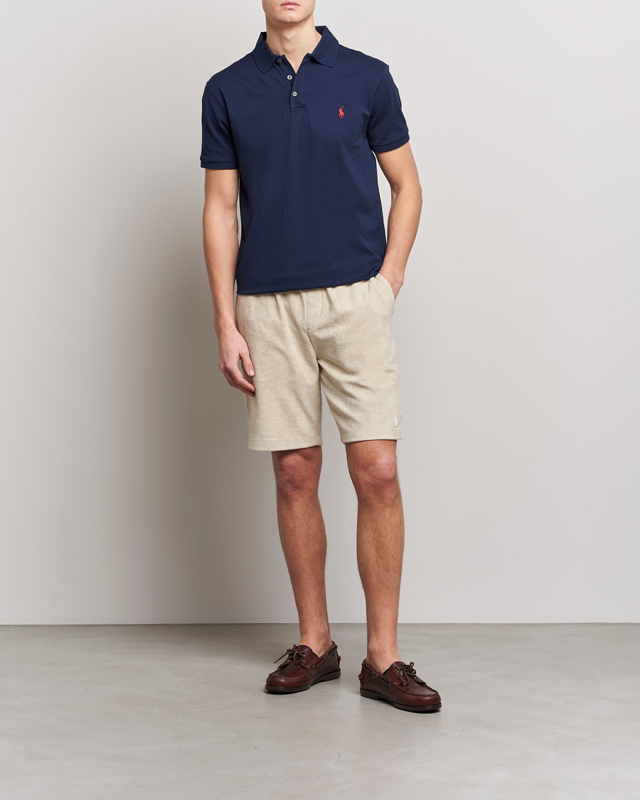 Mens polo drawstring on sale shorts