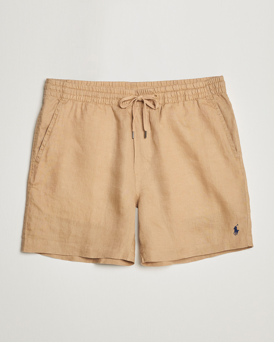 Polo Ralph Lauren Prepster Linen Drawstring Shorts Vintage Khaki