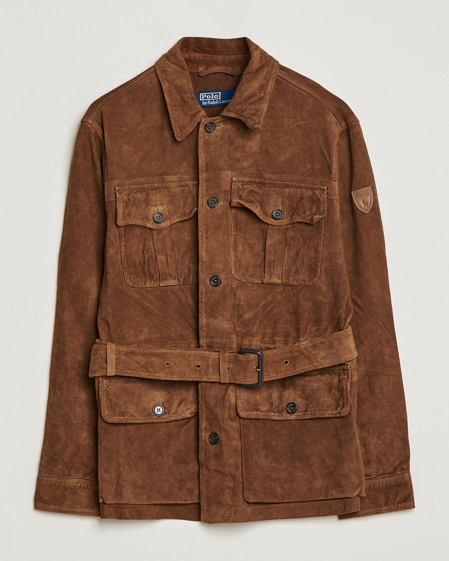 Polo Ralph Lauren Safari Suede Field Jacket Smith Brown at CareOfCarl