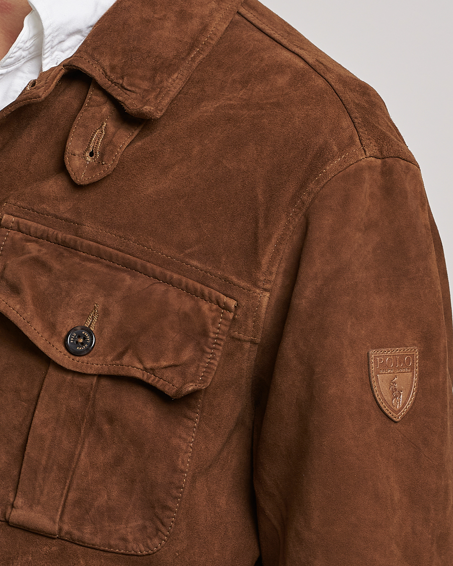 POLO RALPH LAUREN Gunners Suede Bomber Jacket for Men | MR PORTER