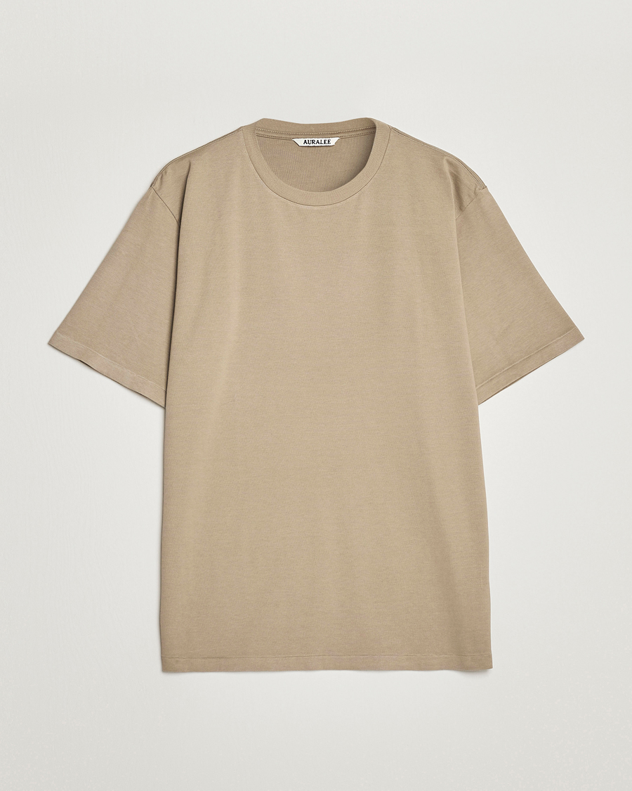 Auralee Luster Plaiting T-Shirt Khaki Grey at CareOfCarl.com