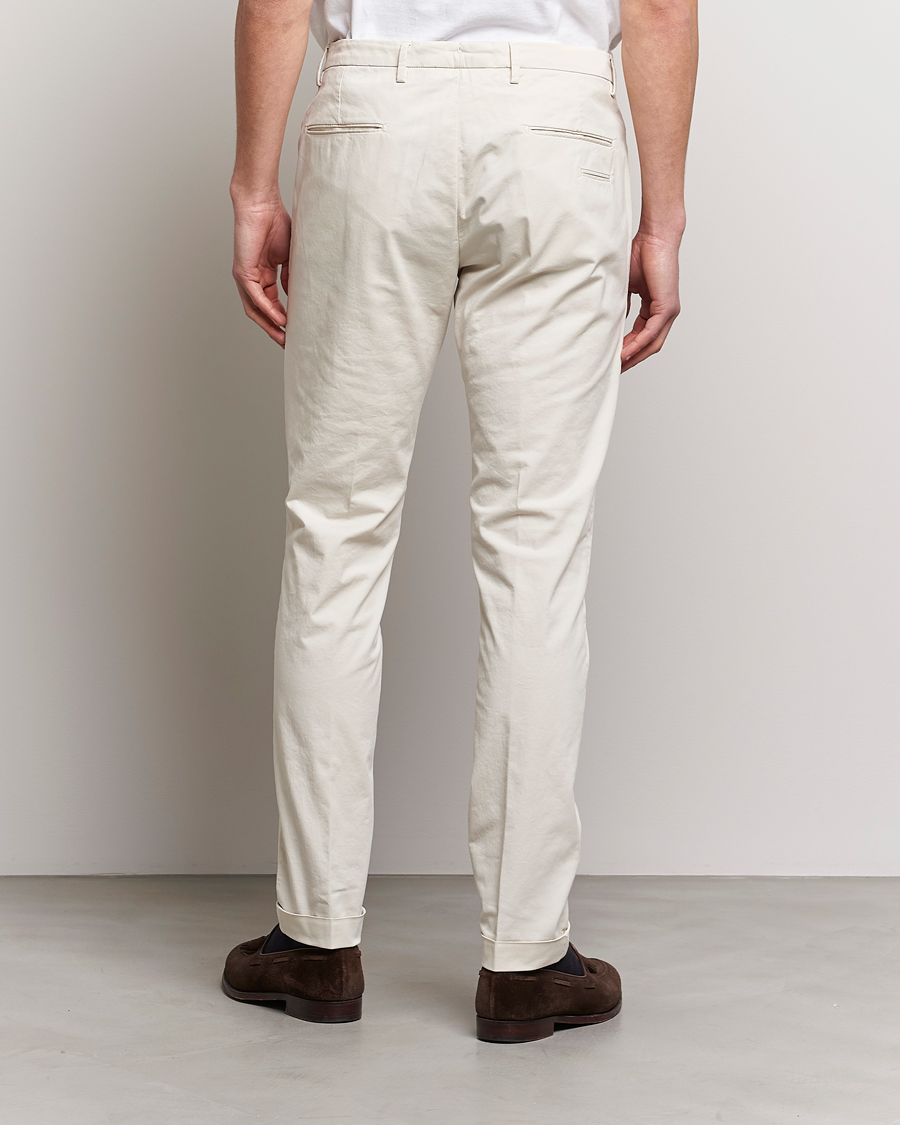 Briglia 1949 Slim Fit Cotton Chinos Cream at CareOfCarl