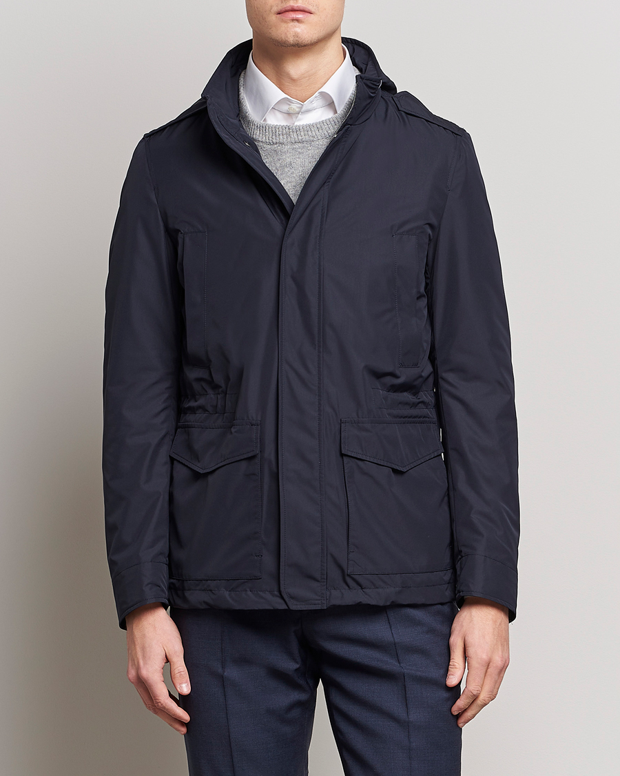 Herno Nylon Field Jacket Navy at CareOfCarl.com