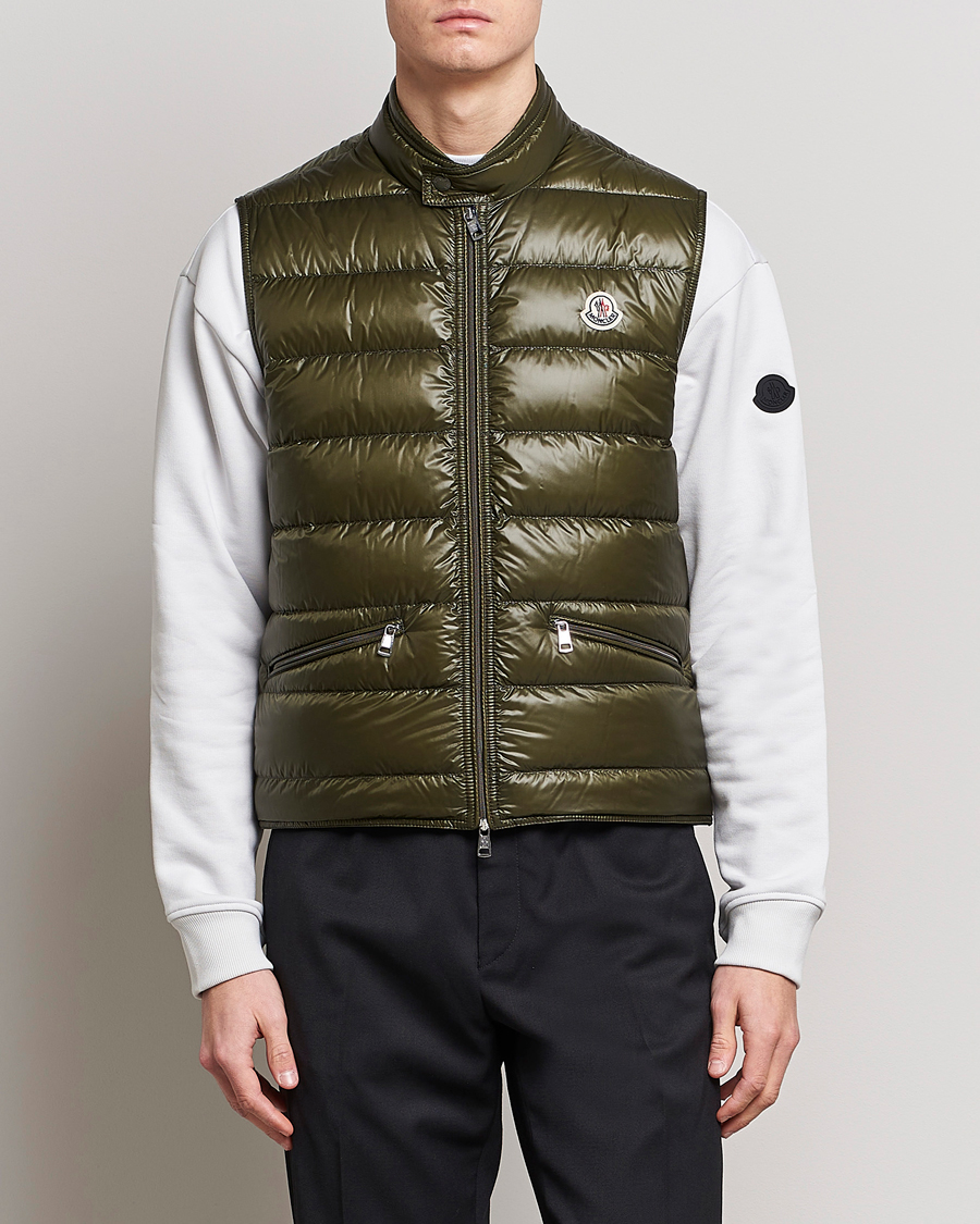 Moncler Gui Down Vest Military Green at CareOfCarl.com