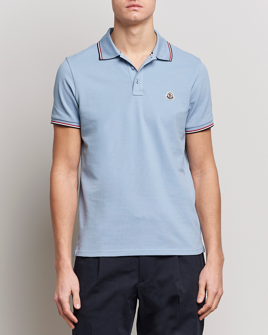 Moncler light hot sale blue polo