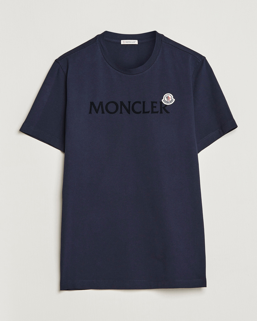 Moncler Lettering T-Shirt Navy at CareOfCarl.com