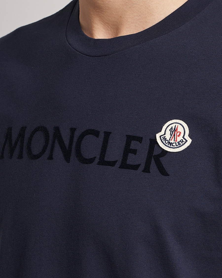 Moncler Lettering T-Shirt Navy at CareOfCarl.com