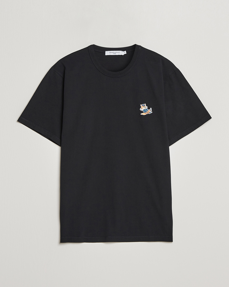 Maison Kitsuné Dressed Fox Patch Tee Black at CareOfCarl.com