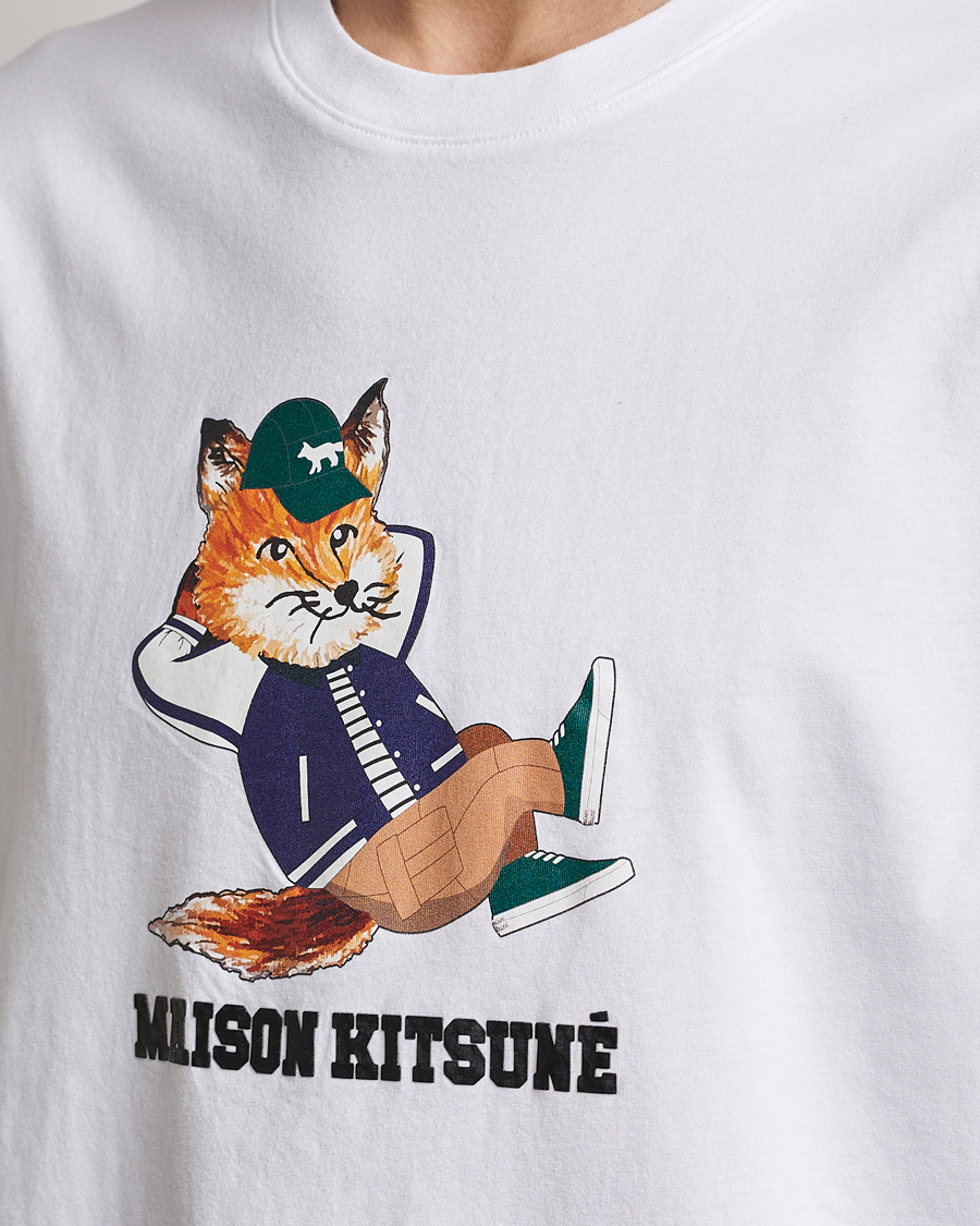 Maison Kitsuné Dressed Fox Print Tee White at CareOfCarl.com